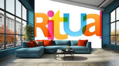 SPIRITUALITY colorful vector typography banner Wall mural