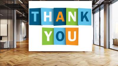 thank you card (very much thanks grateful) Wall mural