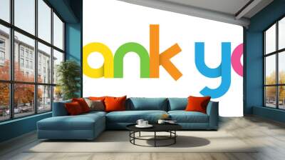 thank you card (very much thanks grateful) Wall mural