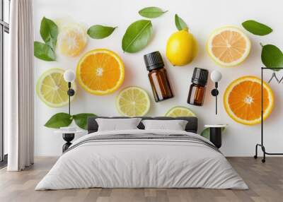 Young Living Oils: Prevention, Treatment and Comfort. Illustrative Grade Compounds with Ultrasonic Diffuser Wall mural