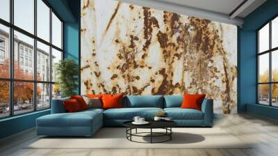 hintergrund mit rostiger metall struktur Wall mural