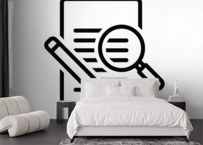 Black line icon for defined Wall mural