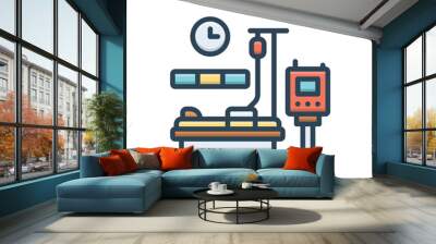 Color illustration icon for intensive  Wall mural