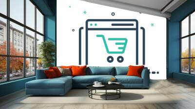 Mix icon for e commerce Wall mural