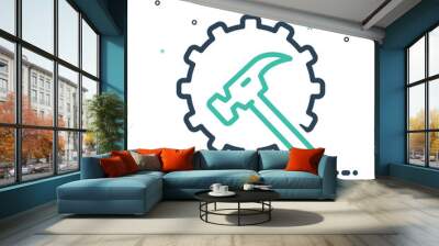 Mix icon for equipped Wall mural