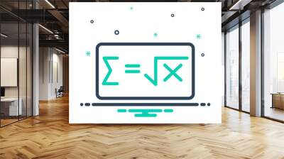 mix icon for math formula Wall mural