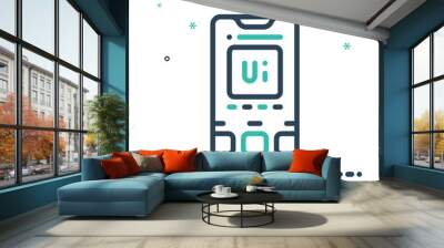 Mix icon for user interface Wall mural