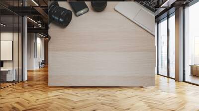 laptop on desk Wall mural