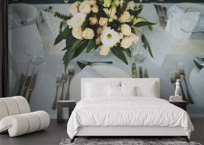 table setting for wedding or event Wall mural