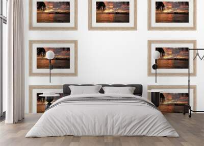 Picture collage layout frame guide design Wall mural