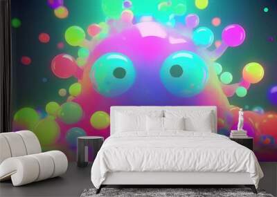 3D abstract background designed with modern, futuristic elements and vibrant col  Wall mural