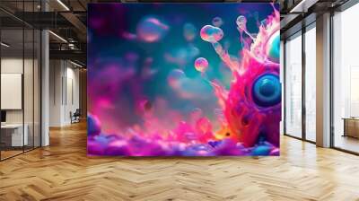 3D abstract background designed with modern, futuristic elements and vibrant col  Wall mural