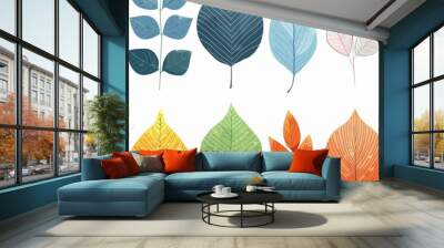 autumn leaves collection Wall mural