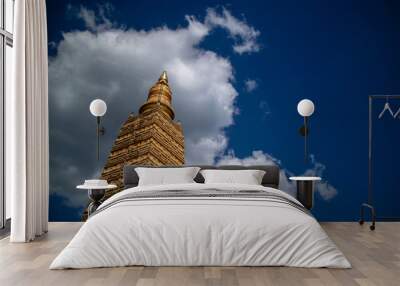 Temple roof on beautiful cloud sky Wall mural