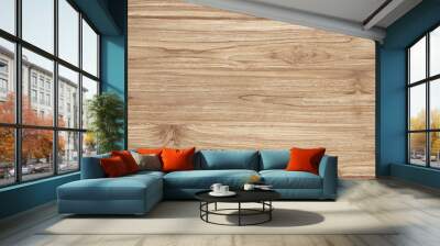 wood texture with natural pattern for design and decoration. surface of teak wood background Wall mural