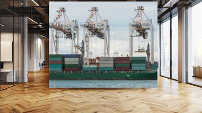 Industrial Container Cargo freight ship  Wall mural