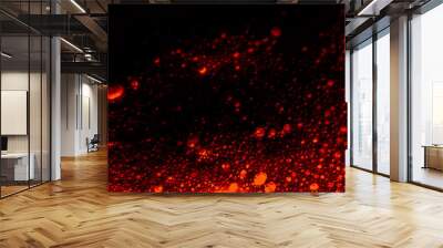 Beautiful abstract texture color black orange and lava red wall background on the darkness stone pattern colorful fire backgrounds Wall mural