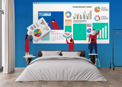 Data page construction Wall mural