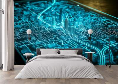 electronic circuit board Wall mural