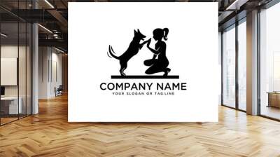 design logo ideas training dogs vector template Wall mural