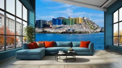 Coastal skyline of Nuuk Greenland Wall mural