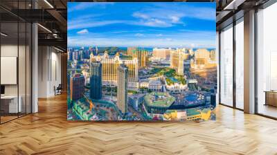 Aerial view of Taipa and Coloane Islands, Macau, China Wall mural