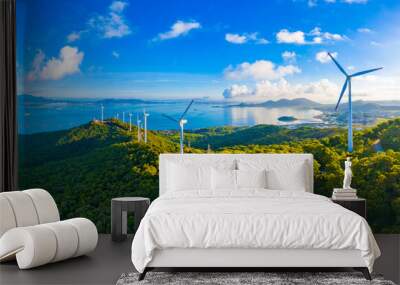 Big windmill in Hailing Island, Yangjiang City, Guangdong Province, China Wall mural