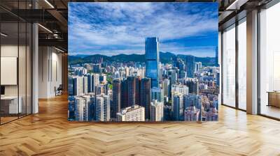 City Scenery of Shenzhen City, Guangdong Province, China Wall mural