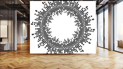 equalizer music sound wave circle vector symbol icon design. Wall mural