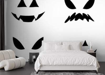 jack o lantern smile silhouette vector symbol icon design. Beautiful illustration isolated on white background Wall mural