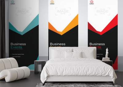 Business banner roll up set,standee banner template,Modern banner. Wall mural