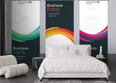 Business banner roll up set,standee banner template,Modern banner. Wall mural