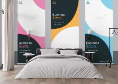 Business banner roll up set,standee banner template,Modern banner. Wall mural