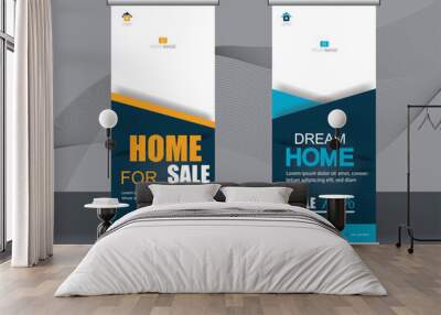 Business banner roll up set,standee banner template. Wall mural