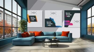 set banner social media post design,vector illustrations. Wall mural