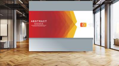 Vector abstract design web banner template. Web Design Elements - Header Design. Abstract geometric web banner template on grey background.Modern banner. Wall mural