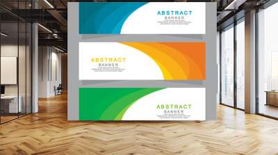 Vector abstract design web banner template. Web Design Elements - Header Design. Abstract geometric web banner template on grey background.Modern banner. Wall mural