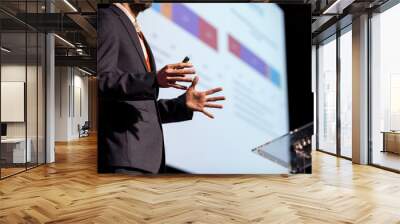 Speaker at business conference or presentation Wall mural