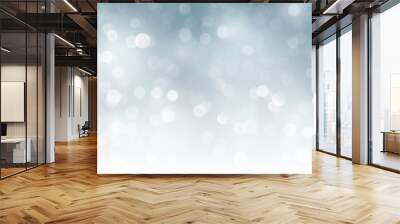 silver sparkling christmas, holiday blurry lights, bokeh backgro Wall mural