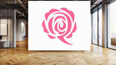 rose logo that formed letter Q Wall mural