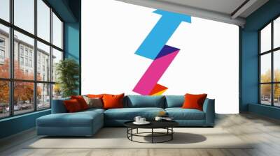 Sharp arrows up logo design Wall mural