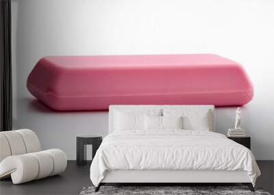 pink rubber eraser isolated on white Wall mural