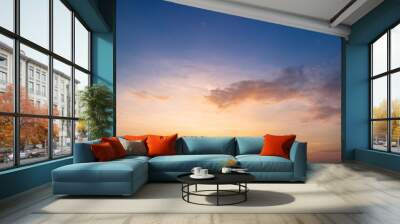 sunset sky for background sunrise sky and cloud at morning nature for design art work Wall mural