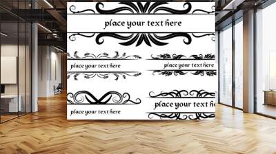 vector set: calligraphic design elements and page decoration Wall mural