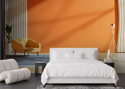 3D rendering indoor minimalist style background wall Wall mural