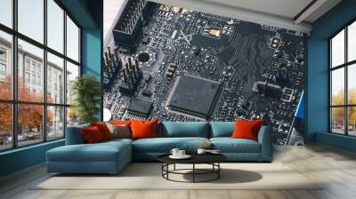 AI technology smart motherboard chip creative map Wall mural