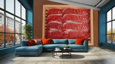 raw meat on a cutting board Wall mural