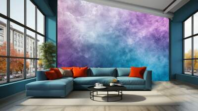 Dark magenta fuchsia blue abstract matte background for design. Space. Deep purple color. Gradient. Wall mural