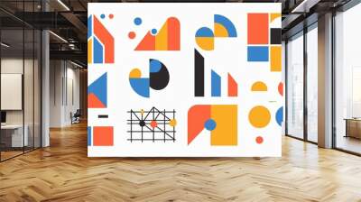 multiple abstract graphics or icons  Wall mural