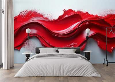 red shape on white background Wall mural